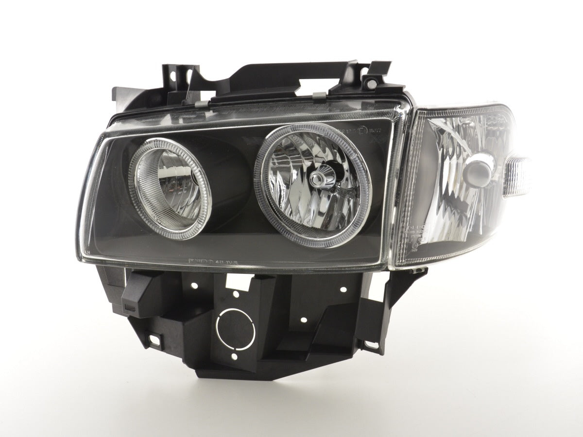 Scheinwerfer Set Angel Eyes VW Bus Typ T4 97-02 schwarz Scheinwerfer Set Angel Eyes VW Bus Typ T4 97-02 schwarz